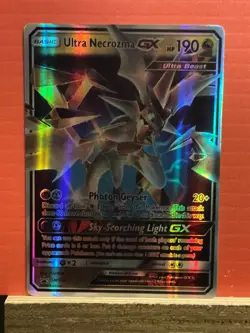 Reprint FANART CARD Pokemon TCG Pokemon Ultra Necrozma GX Necrozma Holo - Image 1
