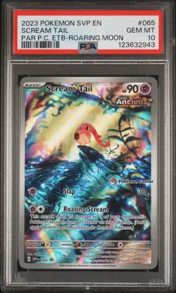 2023 POKEMON PARADOX RIFT POKEMON CENTER ETB PROMO SVP #065 SCREAM TAIL PSA 10 - Image 1