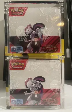 2x 2025 Pokemon TCG Scarlet & Violet Destined Rivals Booster Box with Acrylic - Image 1