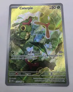 Pokemon TCG Caterpie 172/165 Sv: Scarlet & Violet 151 Illustration Rare Holo - Image 1