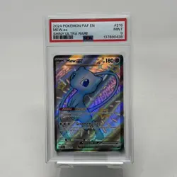Pokemon Mew ex SV: Paldean Fates 216/091 Shiny Ultra Rare Holo PSA 9 - Image 1