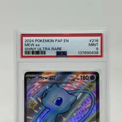 Pokemon Mew ex SV: Paldean Fates 216/091 Shiny Ultra Rare Holo PSA 9 - Image 2