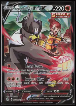 SINGLE STRIKE URSHIFU V TG18/TG30 HOLO BRILLIANT STARS TRAINER GALLERY POKEMON - Image 1