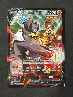 Single Strike Urshifu V TG18/TG30 Brilliant Stars Trainer Gallery Holo Pokemon - Image 1