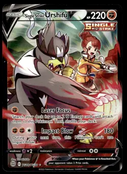 Pokemon TCG SWSH09: Brilliant Stars #TG18/TG30 Single Strike Urshifu V NM - Image 1