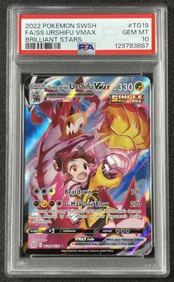 SINGLE STRIKE URSHIFU V PSA 10 2022 POKEMON SWSH BRILLIANT STARS #TG18/TG30 FA 7 - Image 1