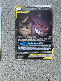 Pokemon Sun & Moon Team Up Gengar Mimikyu GX 165/181 Alternate Art - Image 1