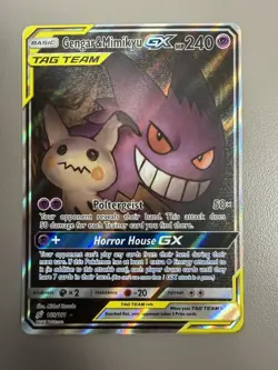 Pokemon 2019 S&M Team Up Gengar & Mimikyu GX 165/181 Alt Art Tag Team Ultra Rare - Image 1