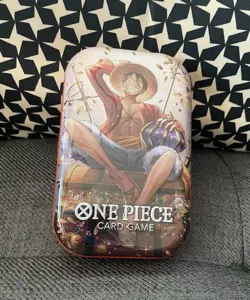 In Hand Monkey.D.Luffy Tin Pack Vol.2 New Sealed English One Piece TCG - Image 1