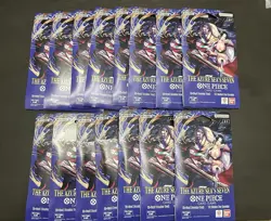 One Piece The Azure Sea's Seven OP-14 Lot Of 15 Sealed Sleeved Booster Packs. - Image 1