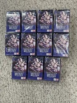 One Piece TCG: OP-14 Double Pack Set 9 The Azure Sea’s Seven - Lot of 11- Sealed - Image 1