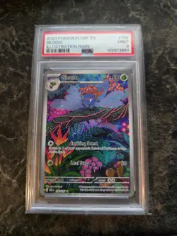 Pokemon 2023 Obsidian Flames Gloom IR Illustration Rare Holo 198/197 PSA 9 Mint - Image 1