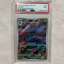 2023 POKEMON OBF EN-OBSIDIAN FLAMES ILLUSTRATION RARE #198 GLOOM PSA 9 - Image 1