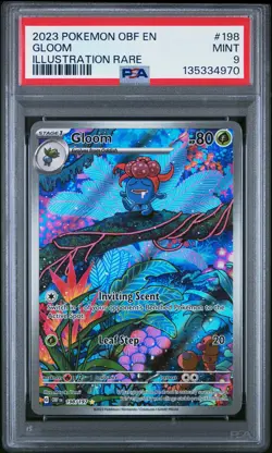 2023 POKEMON OBF EN-OBSIDIAN FLAMES ILLUSTRATION RARE #198 GLOOM PSA 9 - Image 1