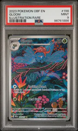 2023 POKEMON OBF EN-OBSIDIAN FLAMES ILLUSTRATION RARE #198 GLOOM PSA 9 - Image 1
