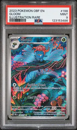 2023 POKEMON OBF EN-OBSIDIAN FLAMES ILLUSTRATION RARE #198 GLOOM PSA 9 - Image 1
