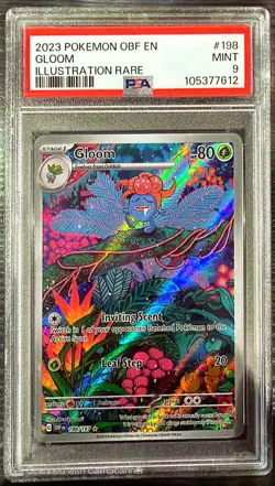 2023 POKEMON OBF EN-OBSIDIAN FLAMES ILLUSTRATION RARE #198 GLOOM PSA 9 - Image 1