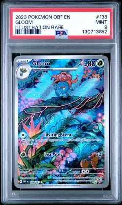 2023 POKEMON OBF EN-OBSIDIAN FLAMES ILLUSTRATION RARE #198 GLOOM PSA 9 - Image 1