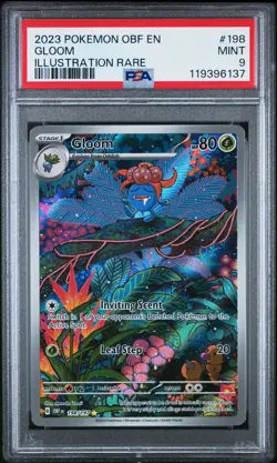 2023 POKEMON OBF EN-OBSIDIAN FLAMES ILLUSTRATION RARE #198 GLOOM PSA 9 - Image 1