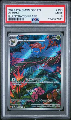 2023 POKEMON OBF EN-OBSIDIAN FLAMES ILLUSTRATION RARE #198 GLOOM PSA 9 - Image 1