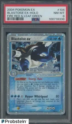 2004 Pokemon Ex Fire Red & Leaf Green #104 Blastoise Ex Holo PSA 8 NM-MT TCG - Image 1