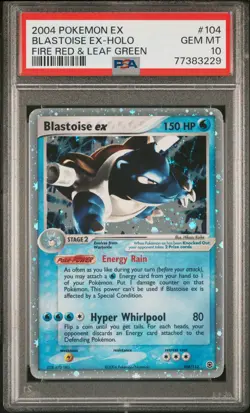 2004 Pokemon EX Fire Red & Leaf Green Blastoise EX Holo PSA 10 #104 - Image 1