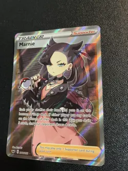 Pokemon TCG - Marnie [200/202] Holo Damaged Full Art Trainer, Sword and Shield - Image 1