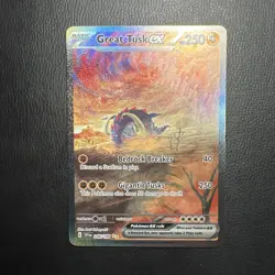 Pokemon TCG Scarlet & Violet Great Tusk EX 246/198 Special Illustration Rare Nm - Image 1