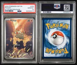 PSA 10 PHANPY 205 2024 POKEMON SSP EN-SURGING SPARKS | ILLUSTRATION RARE - Image 3