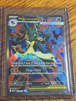 Mega Lucario ex 160/132 UR Pokemon Mega Evolution Ultra Rare Full Art Holo NM/M - Image 1