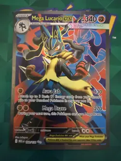 Mega Lucario ex 160/132 - Mega Evolution Ultra Rare Full Art Holo Pokemon TCG NM - Image 1