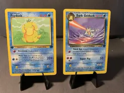 Pokemon TCG Psyduck 65/82 1st Edition & Dark Golduck 37/82 Team Rocket 2000 NM - Image 1