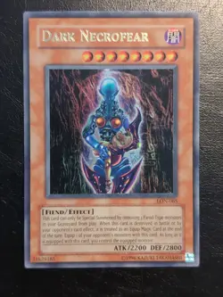 Yu-Gi-OH! ULTRA RARE HOLO CARD DARK NECROFEAR LON-065 1996 VINTAGE PRINT VLP - Image 1