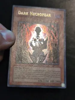 Yu-Gi-OH! ULTRA RARE HOLO CARD DARK NECROFEAR LON-065 1996 VINTAGE PRINT VLP - Image 2