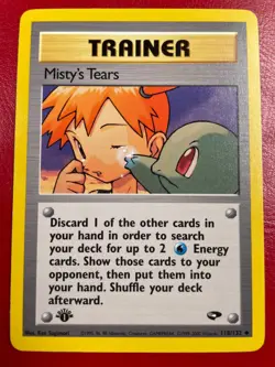 Misty's Tears 118/132 Gym Challenge Regular First Edition Pokemon Card - Image 1