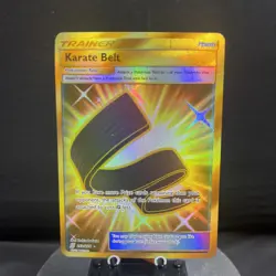 Secret Karate Belt 252/236 Sm-Unified Minds Holo Lightly Played Pokemon Card TCG - Image 1