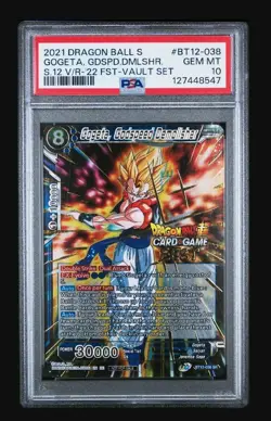 Gogeta Godspeed Demolisher CARD FEST STAMP Foil Dragon Ball Super Card | PSA 10 - Image 1