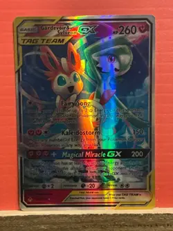 Reprint FANART CARD Pokemon TCG Pokemon Gardevoir & Sylveon GX Ultra Rare Holo - Image 1
