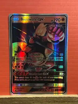Reprint FANART CARD Pokemon TCG Pokemon Buzzwole GX Buzzwole Holo - Image 1