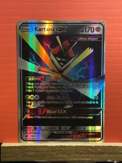 Reprint FANART CARD Pokemon TCG Pokemon Kartana GX Kartana Ultra Rare Holo - Image 1