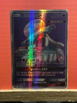 Reprint FANART CARD Pokemon TCG Pokemon Nihilego GX Nihilego Ultra Rare Holo - Image 1