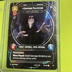 Star Wars Unlimited Regional Qualifier Promo Card Emperor Palpatine FOIL - Image 1