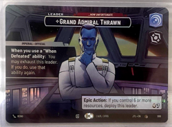 Star Wars Unlimited Showcase Card #998 ~ Grand Admiral Thrawn ...How Unfortunate - Image 1