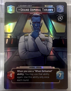 Star Wars Unlimited Showcase Card #998 ~ Grand Admiral Thrawn ...How Unfortunate - Image 2