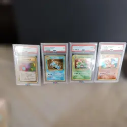 PSA 8-7 Pokemon CD Promo 4 Card Japanese Vintage Charizard Blastoise Venusaur - Image 1