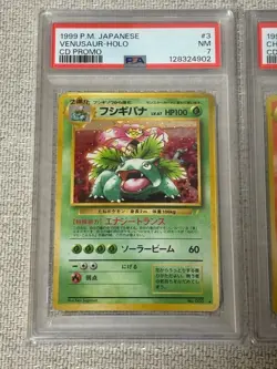 PSA 7 6 Charizard Blastoise Venusaur Set CD Promo Holo 1999 Japanese Pokemon - Image 3