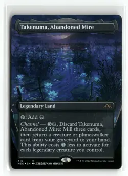 Takenuma Abandoned Mire 416 Borderless Foil Kamigawa: Neon Dynasty NEO MTG Magic - Image 1