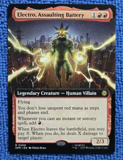MTG 1x Electro, Assaulting Battery (Extended Art) Marvel's Spider-Man Regular - Image 1