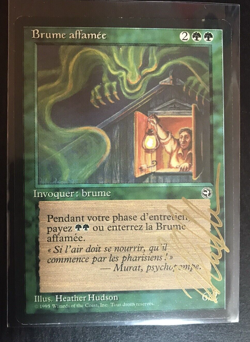 MTG French Homeland Brume Affamee (Hungry Mist) Signed By Heather Hudson - Image 1