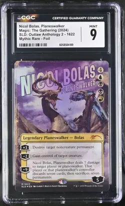 NICOL BOLAS, PLANESWALKER Secret Lair Foil Mythic CGC 9 MTG [Nostalgium] - Image 1